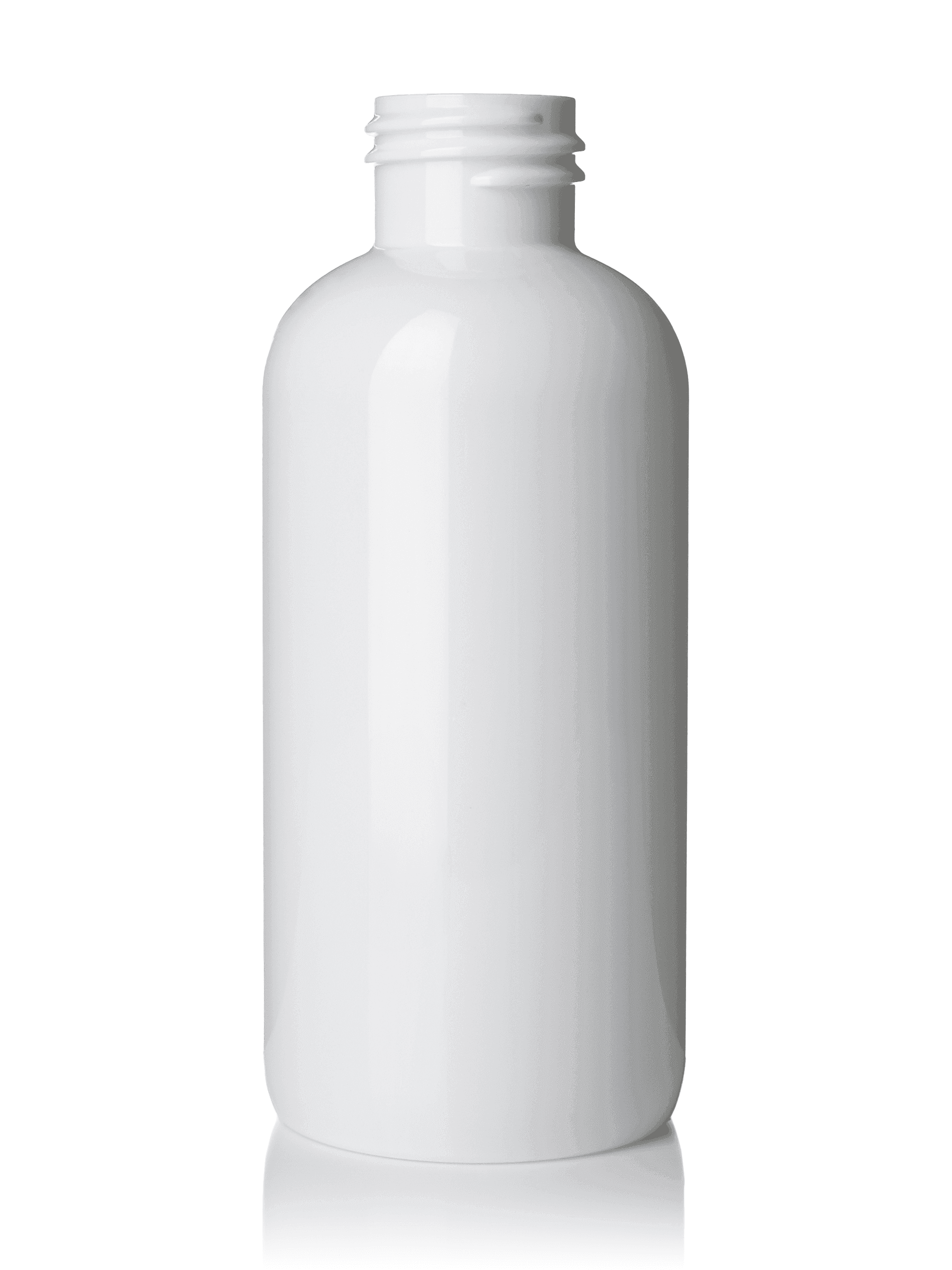 White plastic bottle with narrow neck for energy drinks or performance beverages