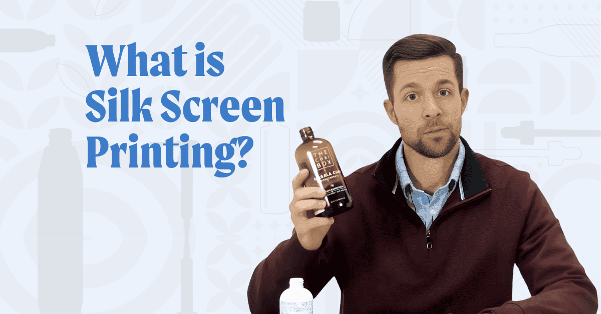 Man introducing silk screen printing for clean packaging results